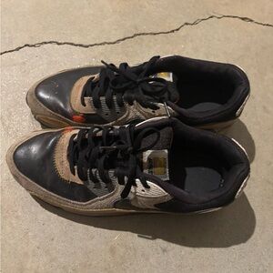 Men's Black and Tan Sneakers